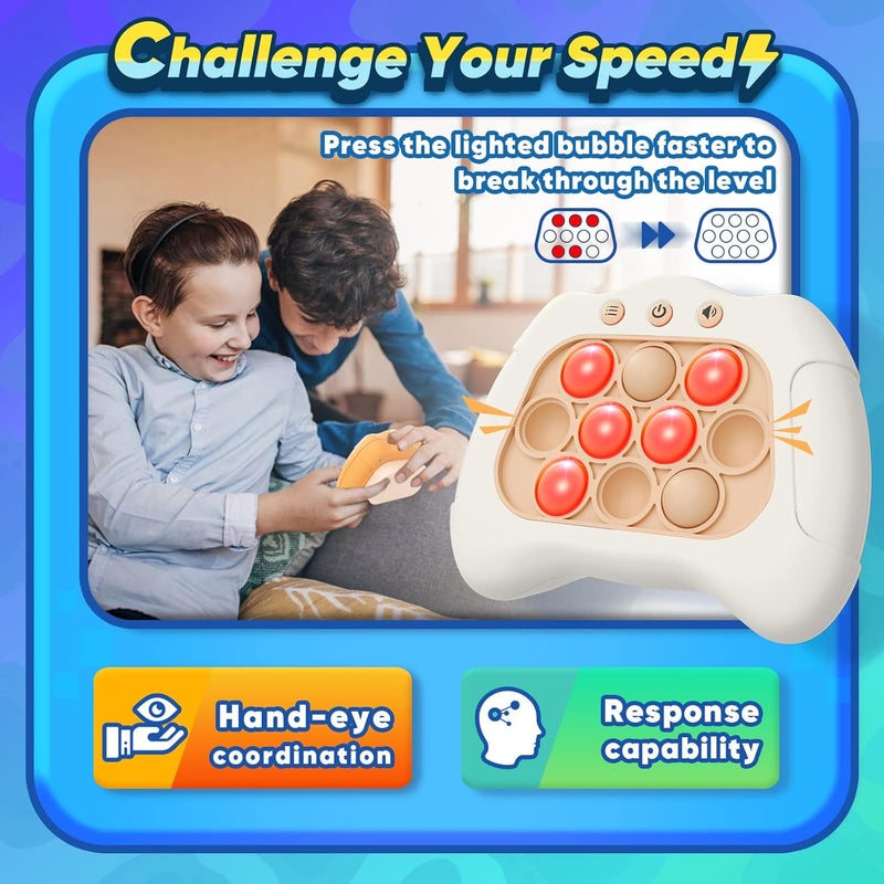 Byserten Handheld Game Sensory Fidget Toys for Kids Age 6-12, Birthday Gifts for 3 4 5 6 7 8 9 Year Old Boys & Girls & Teens-White - Image 2